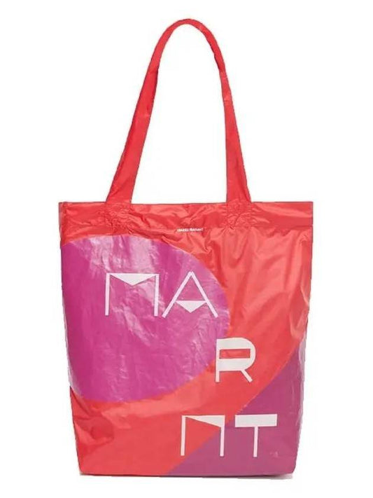 Logo You Shopper Tote Bag Red - ISABEL MARANT ETOILE - BALAAN 1