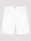 Straight Denim Shorts Natural White - AMI - BALAAN 2