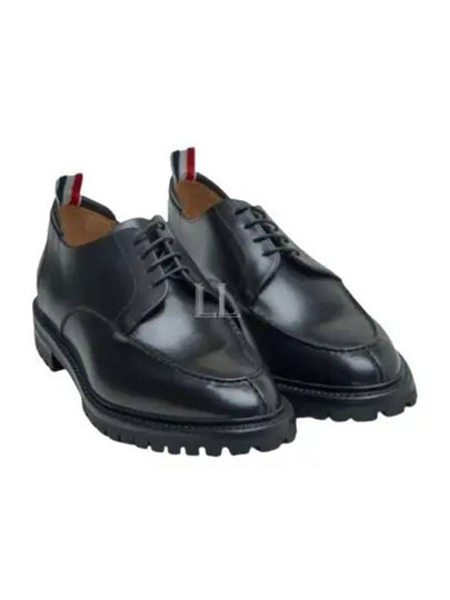 Almond Toe Leather Derby Black - THOM BROWNE - BALAAN 2