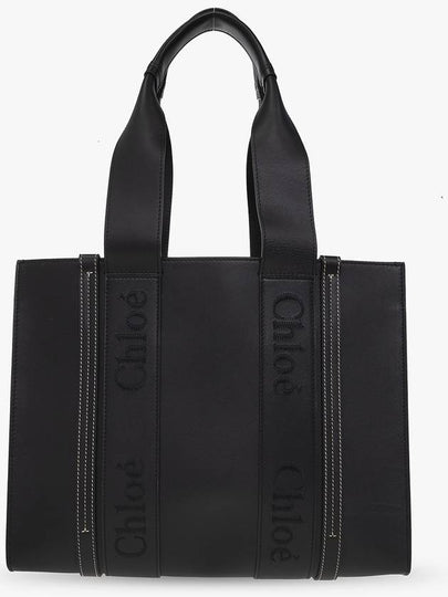 Woody Medium Tote Bag Black - CHLOE - BALAAN 2