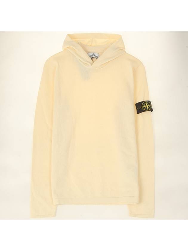 Logo Wappen Patch Hoodie Ivory - STONE ISLAND - BALAAN 2