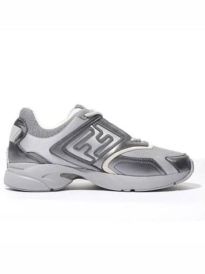 Faster Trainer Low Top Sneakers Grey - FENDI - BALAAN 2