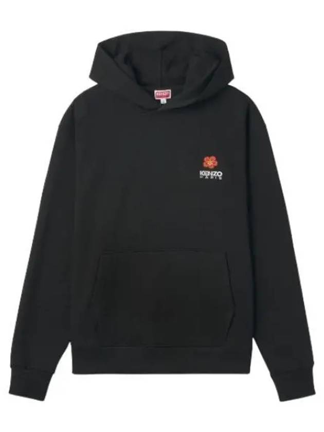 Bokeh Flower Logo Hooded Black T shirt Hoodie - KENZO - BALAAN 1