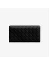 Intrecciato Leather Slim Long Wallet Black - BOTTEGA VENETA - BALAAN 2