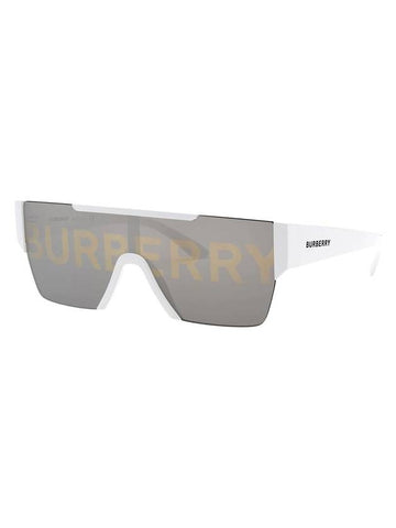 Eyewear Plastic Logo Goggles Sunglasses White - BURBERRY - BALAAN 1