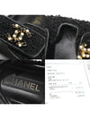 G35927 Black Cotton Tweed Calfskin Pearl CC Logo Velcro Strap Women s Sandals 37 - CHANEL - BALAAN 6