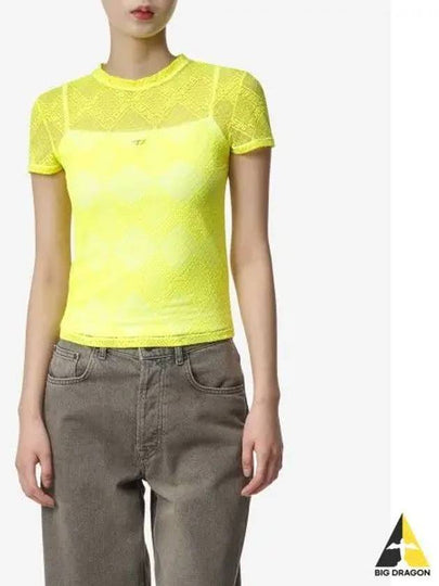 Women's UFTEE Melanie Short Sleeve T-Shirt Yellow A131050NGAI23N - DIESEL - BALAAN 2