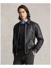 Maxwell Pony Logo Leather Jacket Black - POLO RALPH LAUREN - BALAAN 3