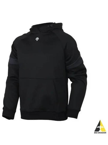 BASEBALL SN321ZHD81 BLK0 Logo Hooded Sweatshirt Black - DESCENTE - BALAAN 1