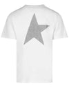 Men's Gold Star Glitter Logo Short Sleeve T-Shirt White - GOLDEN GOOSE - BALAAN 4