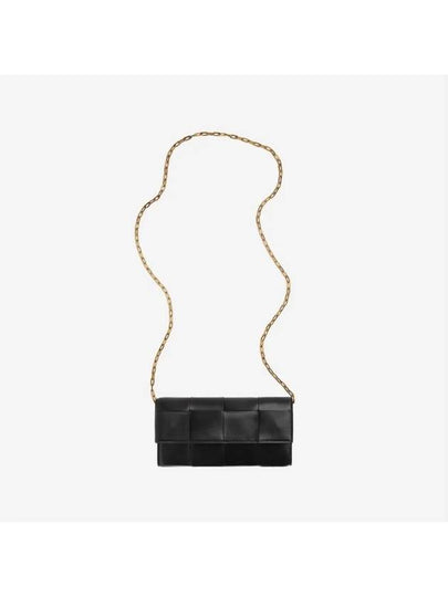 Cassette Chain Long Wallet Black - BOTTEGA VENETA - BALAAN 2