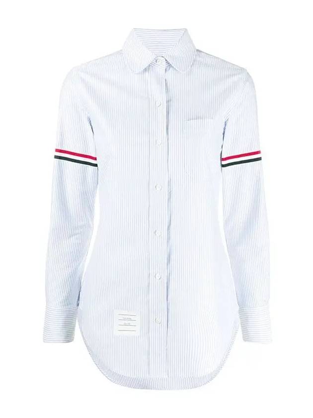 Women's Armband University Striped Oxford Shirt Blue - THOM BROWNE - BALAAN 2