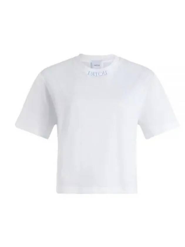 Crop Short Sleeve T-Shirt White - PATOU - BALAAN 2