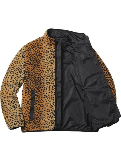 Leopard Fleece Reversible Jacket Black - SUPREME - BALAAN 2