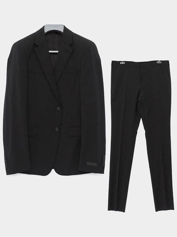 Light Stretch Wool Suit Black - PRADA - BALAAN 1