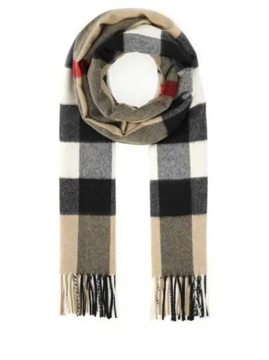 Classic Check Cashmere Muffler Beige - BURBERRY - BALAAN 2