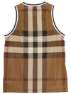 Check Print Mesh Vest Brown - BURBERRY - BALAAN 3