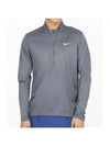 Men's Dry Fit Pacer Half Zip Long Sleeves T Shirt Grey - NIKE - BALAAN 1