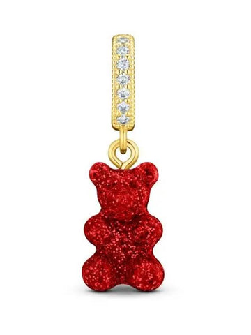 Nostalgia Haribo Bear Red Velvet Cubic Pendant Women Charm - CRYSTAL HAZE - BALAAN 1