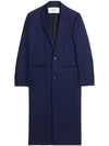 tailored wool single coat dark blue - AMI - BALAAN.
