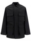 Men's Cotton Drill Cargo Jacket Black - BALENCIAGA - BALAAN 1