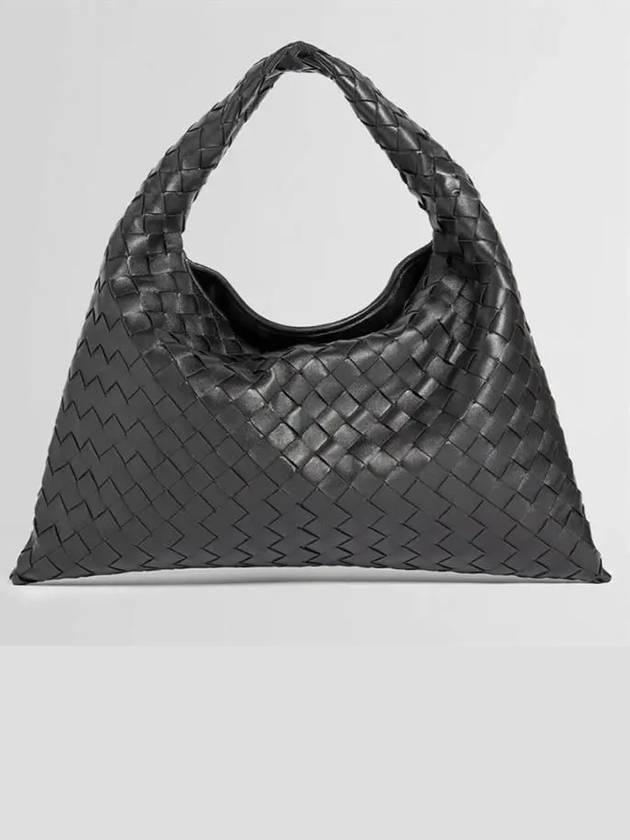 Intrecciato Small Hop Tote Bag Black - BOTTEGA VENETA - BALAAN 4