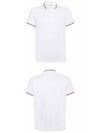 Logo Patch Short Sleeve Polo Shirt White - MONCLER - BALAAN 5