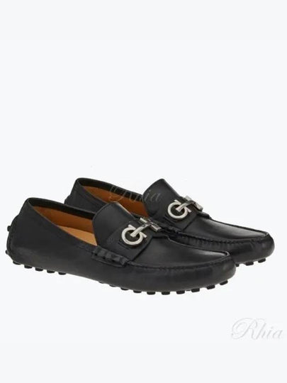 Gancini Ornament Driving Shoes Black - SALVATORE FERRAGAMO - BALAAN 2