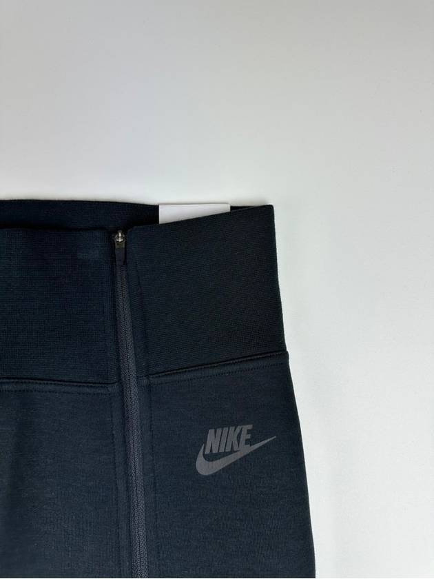 Sportswear Tech Fleece High Waist Slim Zipper Track Pants Black - NIKE - BALAAN 3