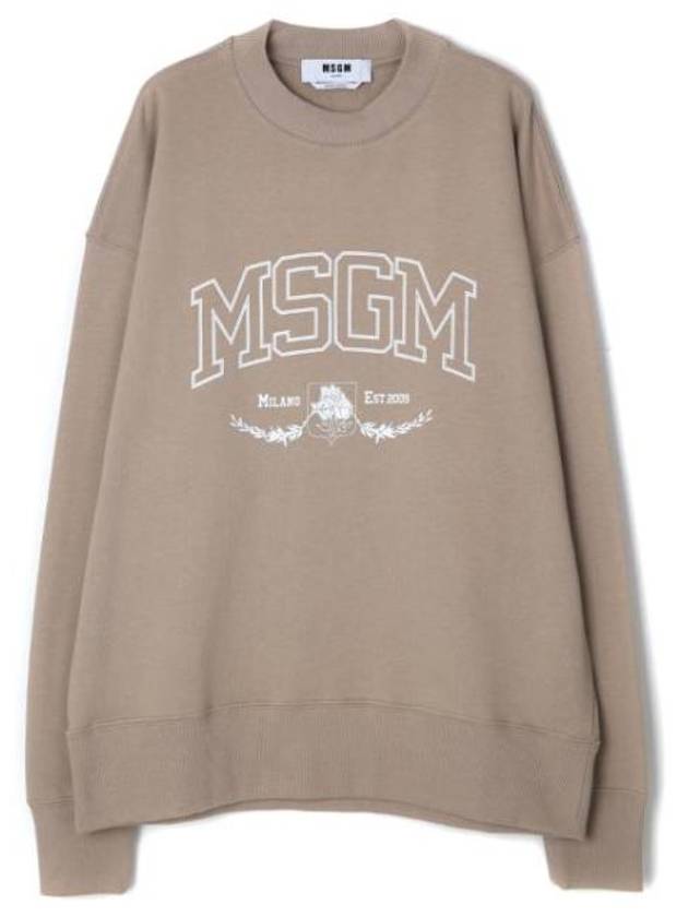 Logo Print Sweatshirt Beige - MSGM - BALAAN 2