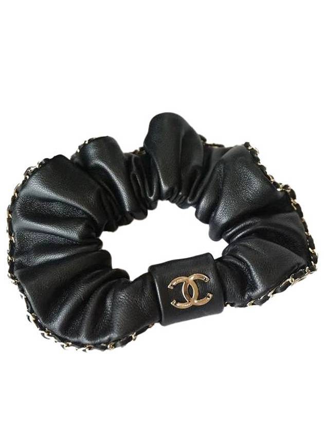 leather giblet hairband black - CHANEL - BALAAN 1