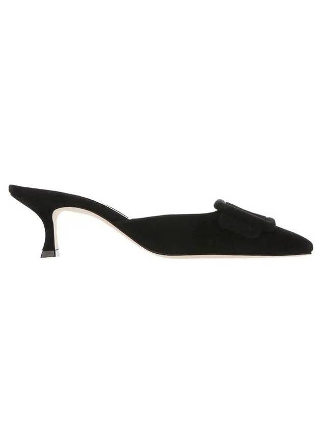 Maysail Suede Slingback Heel Black - MANOLO BLAHNIK - BALAAN.