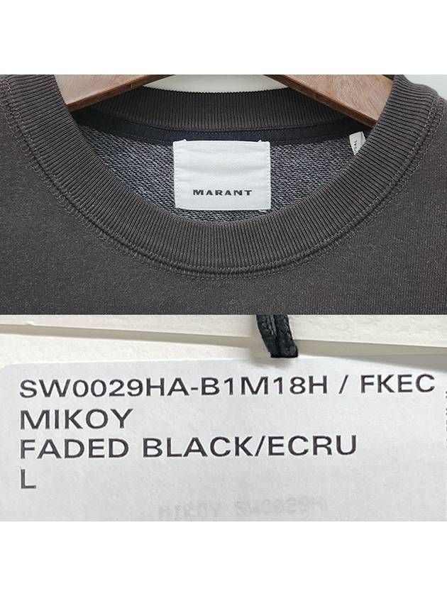 Mikoy Logo Print Sweatshirt Black - ISABEL MARANT - BALAAN 8