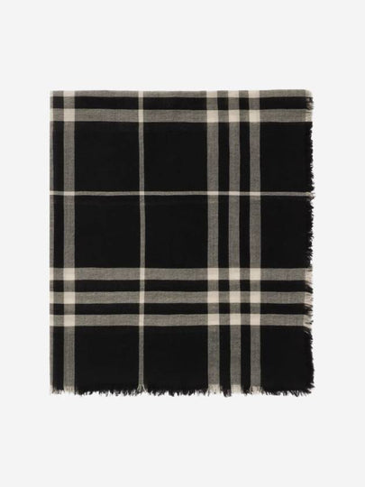 Checked Wool Scarf Black - BURBERRY - BALAAN 2