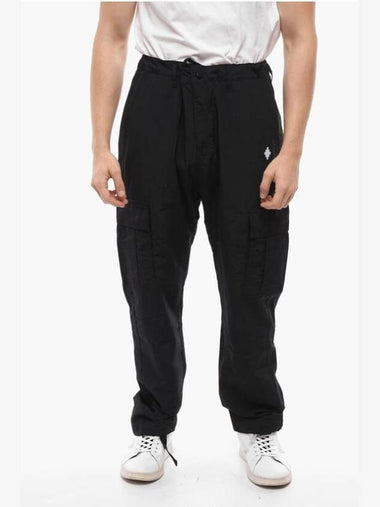 Straight Pants CMCF014F22FAB001 1001 Black - MARCELO BURLON - BALAAN 1