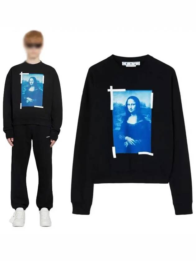 Mona Lisa Over Sweatshirt Black - OFF WHITE - BALAAN 2