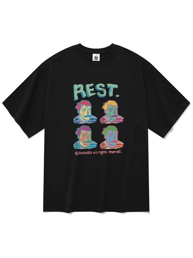 Rest Short Sleeve T Shirt Black - RADINEO - BALAAN 1