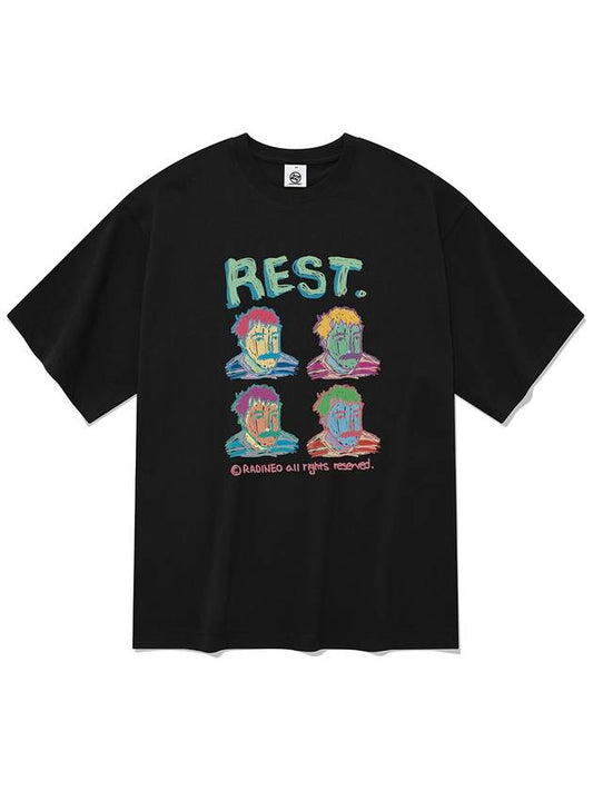 Rest Short Sleeve T Shirt Black - RADINEO - BALAAN 1