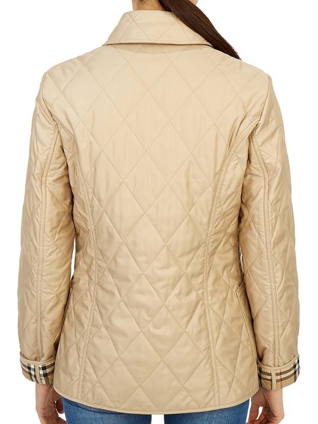 Diamond Quilted Thermoregulated Jacket New Chino Beige - BURBERRY - BALAAN.