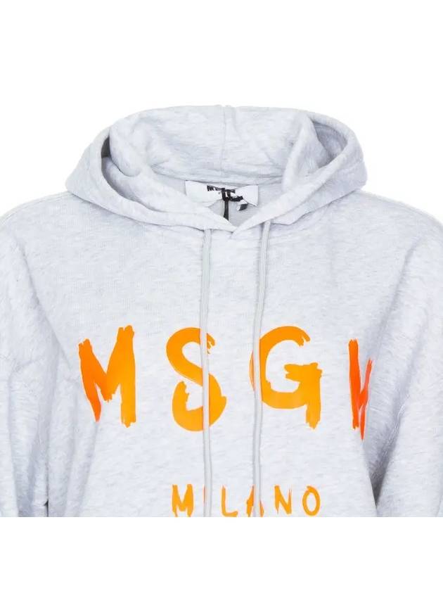 Milan Logo Hoodie Gray 3340MM515F - MSGM - BALAAN 8