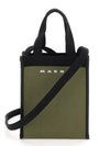 Logo Jacquard Knit Mini Shoulder Bag Green - MARNI - BALAAN 1