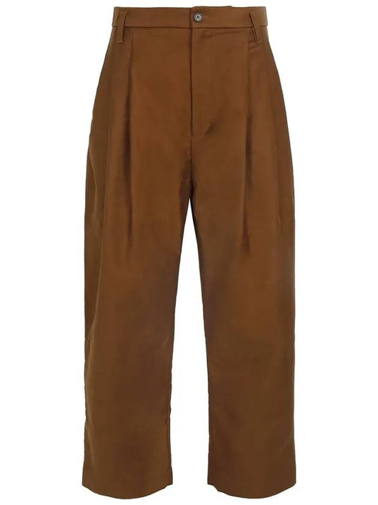 Rust Brown 6 Pleated Pants SS22P42RUSTCOT RUSTBROWN - HED MAYNER - BALAAN 1
