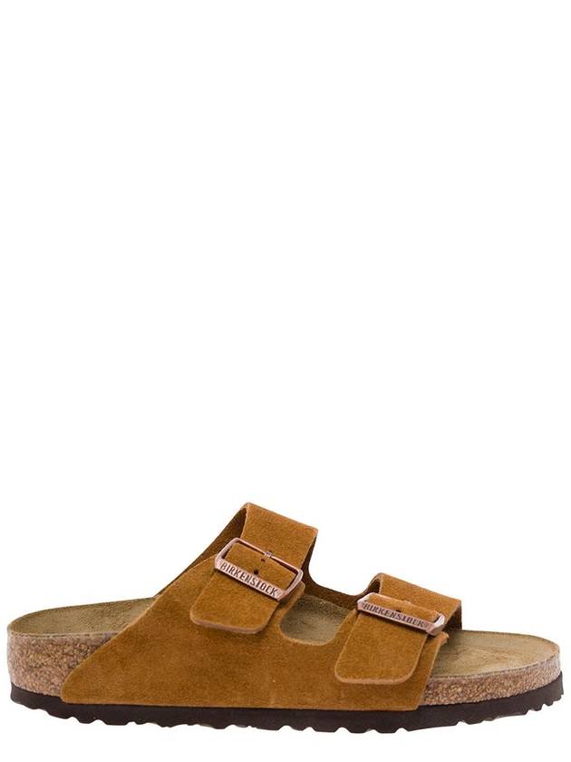 Sandali Slip-On 'Arizona' Con Logo Inciso In Suede E Sugero Marrone Donna - BIRKENSTOCK - BALAAN 1