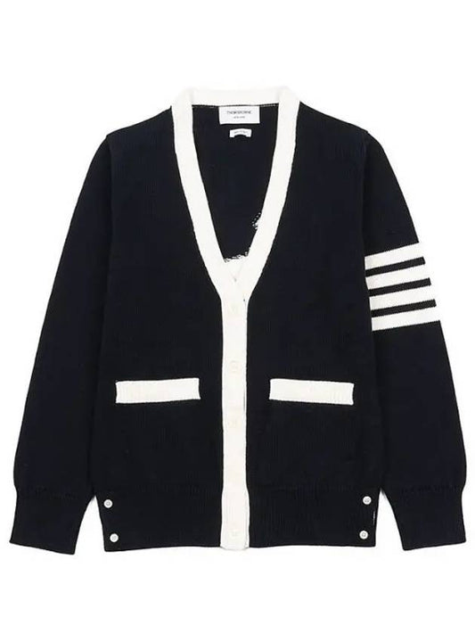 Thome Browne 4 Bar Cardigan Navy - THOM BROWNE - BALAAN 2