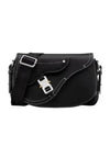 Saddle Grained Calfskin Strap Cross Bag Black - DIOR - BALAAN 2