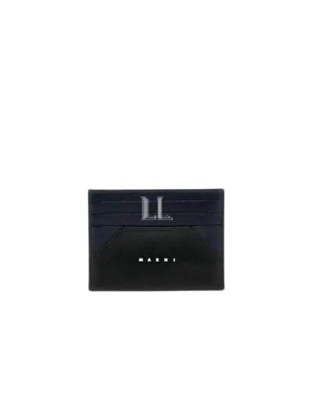 Logo Leather Card Wallet Black - MARNI - BALAAN 2