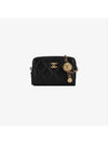 CC Logo Gold Ball Chain Lambskin Card Wallet Black - CHANEL - BALAAN 2