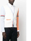 Funmix Cotton ArmBand V-Neck Cardigan - THOM BROWNE - BALAAN 5