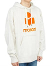 Men's Logo Hoodie White - ISABEL MARANT - BALAAN 3