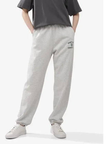 Logo Print Jogger Pants Heather Gray SWAW2312HG - SPORTY & RICH - BALAAN 1